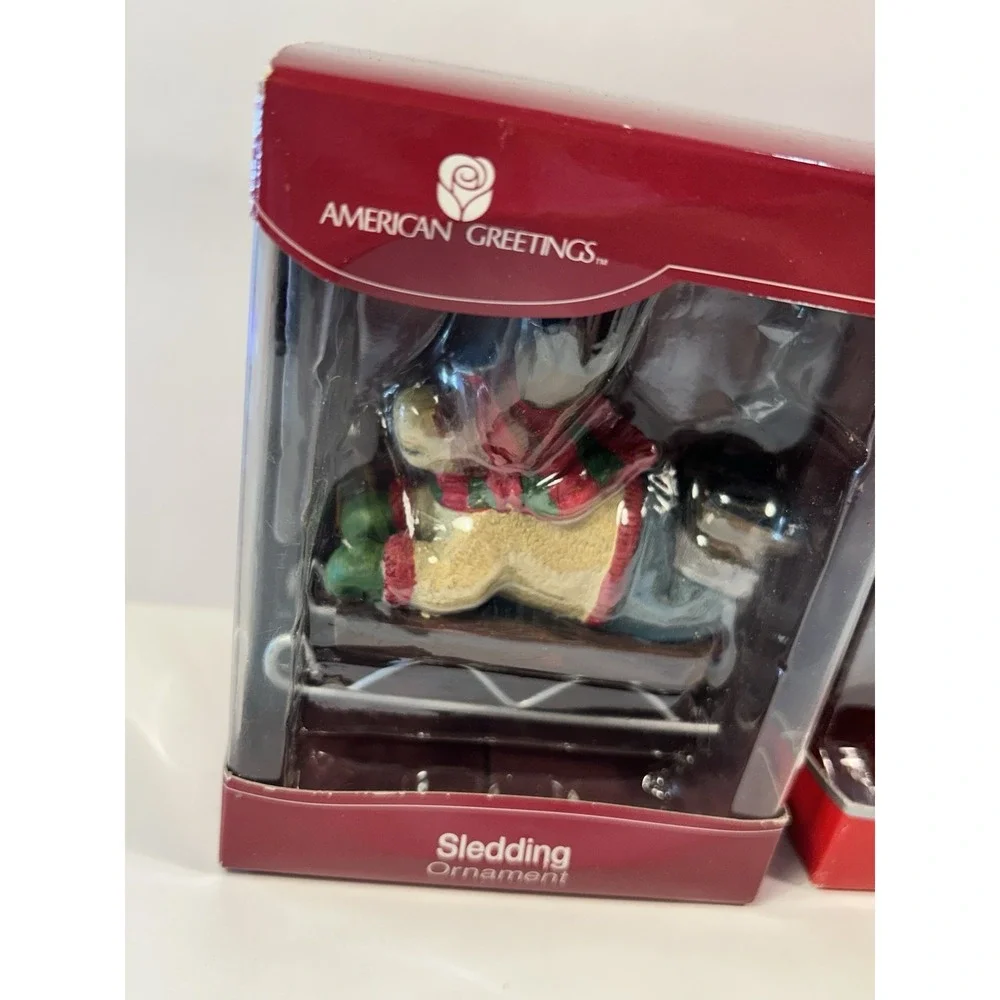Christmas Ornaments Hallmark American Greetings 3 Penguin Dad Pet Dog Reindeer